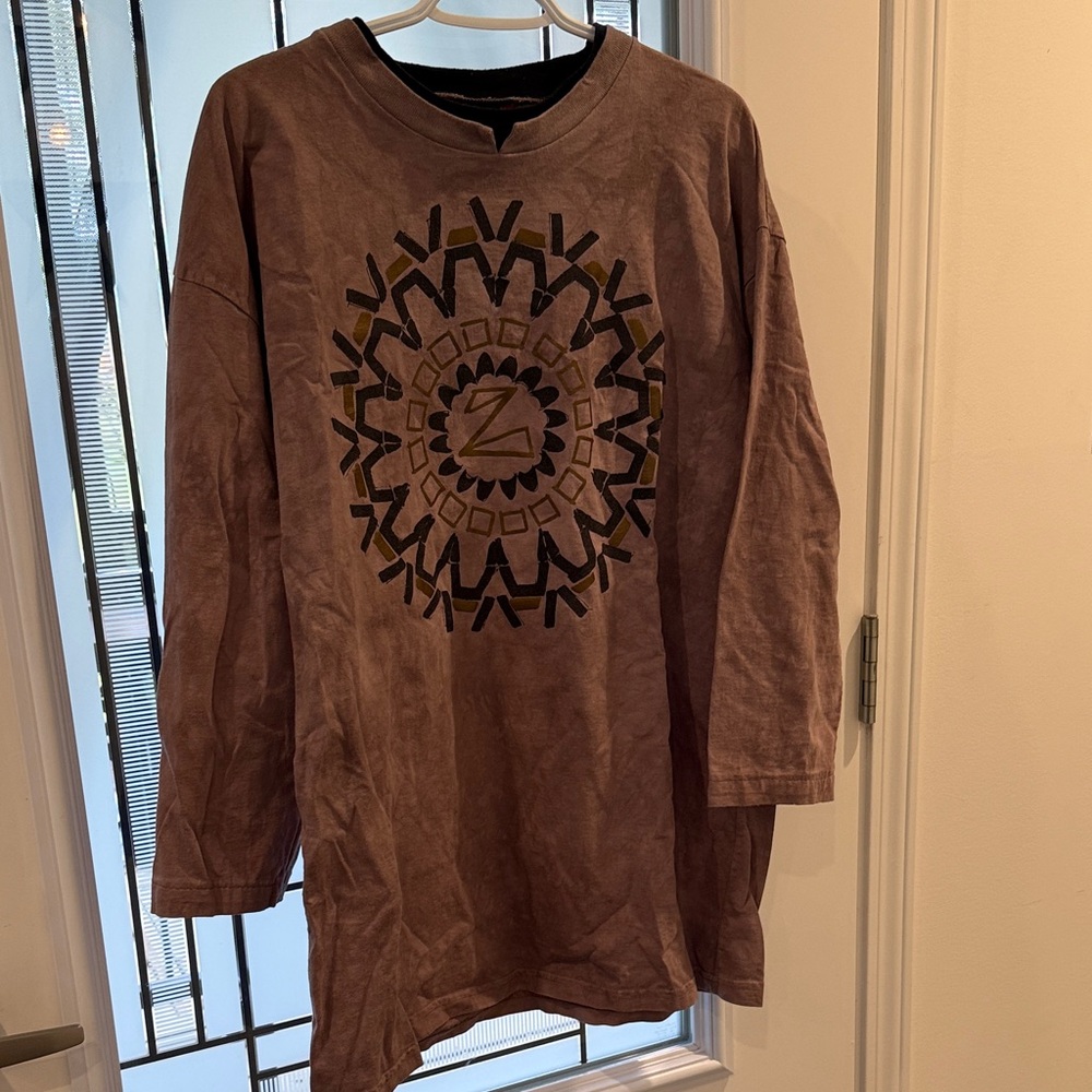 Brown Graphic Shirt